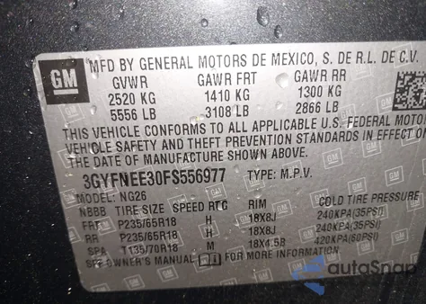 2015 Cadillac Srx Luxury Collection z USA, uszkodzony, nr VIN 3GYFNEE30FS556977